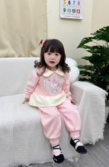 BỘ NỈ 2 DA HELLOKITTY BÉ GÁI