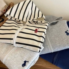 ÁO KHOÁC NỈ MŨ DÀI HOODY HAI DA BÉ TRAI