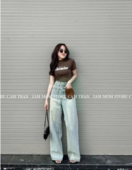 QUẦN JEAN NỮ SUÔNG TÚI NÂU NEW SẴN (xả 90k)