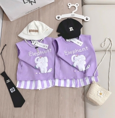 BỘ ELEPHENT VOI TÍM BÉ GÁI