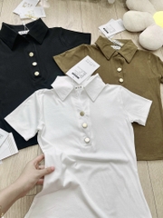 ÁO POLO TRỤ MIXX CÚC ĐỒNG 3 MẦU NỮ - (xả 39K)