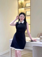 VÁY PHỐI CỔ HAI LỚP TÙNG XẾP LI NỮ SẴN (SALE 139k)