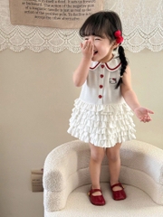 VÁY POLO BÉ GÁI PHỐI BÈO TẦNG SẴN