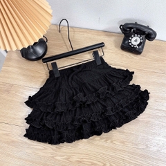 SET 2 CHÂN VÁY ĐEN + TRẮNG TẦNG XOÈ BÉ GÁI