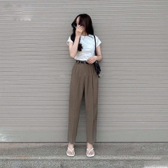 QUẦN BAGGY VẢI ĐỈA TO KÈM ĐAI(xả 50k)