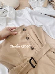 VÁY KAKI PHỐI ĐAI EO SẴN( XẢ 120k)