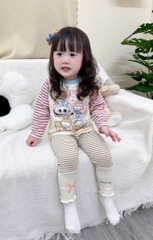 SET DÀI LABABU ĐÍNH NỔI ĐÁNG YÊU – MỀM MỊN CHUẨN COTTON XỊN BÉ GÁI