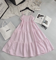 VÁY 2S MAXI KẺ SIU HOT (Xả 60k)