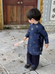 SET ÁO DÀI VẢI GẤM BÉ TRAI