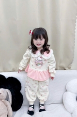 BỘ NỈ 2 DA HELLOKITTY BÉ GÁI