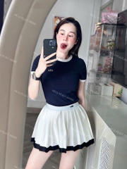 SET ÁO THAN CHÂN VÁY TRẮNG NỮ
