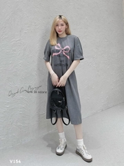 ĐẦM SUÔNG XINH XẮN IN NƠ (xả 59K)