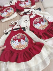 SET YẾM LỤA CHÂN VÁY GẤM BÉ GÁI