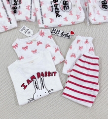 SET 2 BỘ DÀI XƯỚC NƠ THỎ BÉ GÁI(XẢ 85k)