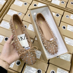 GIÀY DÉP - GIÀY BÚP BÊ ĐÍNH ĐÁ NÂU HÀNG CC (XẢ 120k)