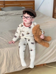 SET 2 BỘ DÀI COTTON CUTE PUPPY SIÊU CƯNG BÉ TRAI