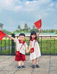 BỘ CONSET CỜ ĐỎ SAO VÀNG BÉ TRAI BÉ GÁI