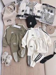 SET DÀI NỈ 3 SỌC HAI DA RÊU KEM BÉ TRAI SẴN