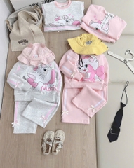 BỘ DÀI NỈ HAI DA MÈO MARIE HỒNG XÁM BÉ GÁI