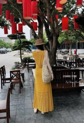 SET ÁO CHÂN VÁY LEN VÀNG NỮ
