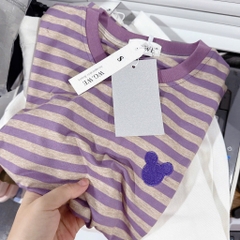 SET ÁO KẺ QUẦN JEAN SUÔNG TRẮNG NỮ