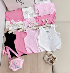 SET 4 ÁO BALO XƯỢC TONE HỒNG BÉ GÁI
