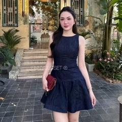VÁY BÒ NỮ - VÁY BÒ GIẤY HỞ LƯNG SẴN