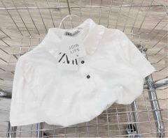 ÁO POLO CỔ ĐỨC TAY BỒNG NỮ
