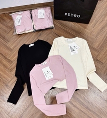 SET 3 ÁO DÀI TAY CỔ TRÒN TRƠN ĐEN BE HỒNG NỮ THU ĐÔNG SẴN