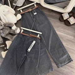 QUẦN JEAN NỮ SUÔNG TRƠN MÀU KHÓI SẴN (SALE 99k)