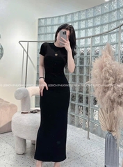 VÁY ZIP DÁNG DÀI 2 MÀU ĐỎ ĐEN NỮ SẴN (SALE 95k)