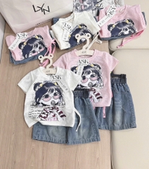 SET ÁO REN JEAN LỬNG BÉ GÁI