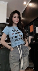 SET BỘ ÁO CHỮ KEEP XANH QUẦN BÒ NỮ SẴN