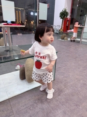 SET 2 BỘ CỘC DÂU TÂY TONE TRẮNG KẺ HỒNG BÉ GÁI