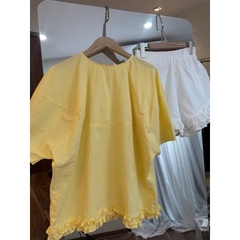 SET ÁO VÀNG BABYDOLL QUẦN ĐÙI NỮ