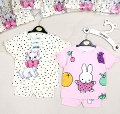 SET BÉ GÁI COTTON TÀU 2 MÀU BÉ GÁI SẴN (XẢ 99k)