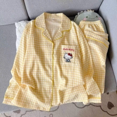 SET PIJAMA DÀI HELLO KITTY XINH XẮN NỮ THU ĐÔNG