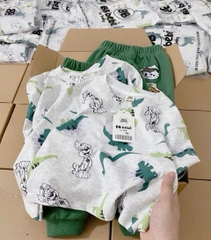SÉT ÁO CHÓ CỨU HỘ KHỦNG LONG GHI MIX QUẦN XANH LÁ CHO BÉ YÊU