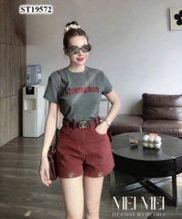 SET COTTON THÊU CHỮ SOOC BÒ ĐỎ NỮ SẴN