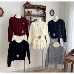 ÁO LEN CADIGAN KÈM GẤU QC NỮ