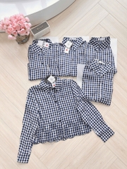 ÁO SƠ MI KẺ CARO ZRA THÊU HOA VINTAGE NỮ (XẢ 109k)