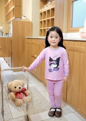 SET 2 BỘ DÀI TÍM CHẤM BI KURUMI BÉ GÁI