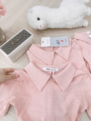VÁY XẾP LI LEN DÍP HÀN HỒNG NỮ