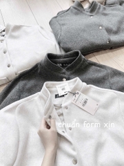 ÁO KHOÁC DẠ NỮ TÚI DÁN CHUN SAU ZR THU ĐÔNG SẴN (SALE 169k)