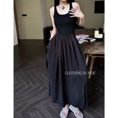 VÁY PHỐI DÚT DÂY TÚI BÊN 3 MẦU NỮ (XẢ 79k)
