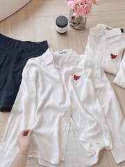SET ÁO TIM TRẮNG + QUẦN SHORT TÂY NỮ SẴN