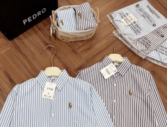 ÁO SƠ MI KẺ THÊU NGỰA DÀI TAY NỮ (SALE 69k)