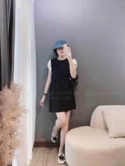 VÁY SUÔNG PHỐI TAY BỒNG xả 49k)