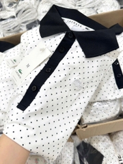 ÁO POLO THÊU CÁ SẤU CHẤM BI NỮ (LOẠI ĐẮT)