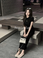 VÁY ZIP DÁNG DÀI 2 MÀU ĐỎ ĐEN NỮ SẴN (SALE 95k)